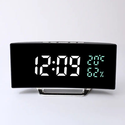 Reloj LED Curvo con Temperatura y Humedad
